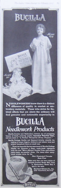 Bucilla Needlework Products 1917 Magazine Advertisement