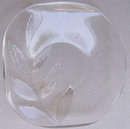 Vintage Square Rolled Edge Plate with Leaf Design