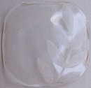 Vintage Square Rolled Edge Plate with Leaf Design