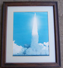 Framed Photograph of Space Shuttle Lift Off