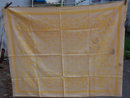 Vintage Yellow Brocade Design Table Cloth
