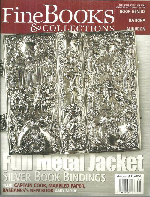 Fine Book and Collections Magazine November/December 2005 Silver Bindings Cover