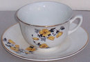W. S. George China Astor Yellow Poppy Cup and Saucer