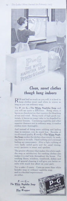 P and G White Naphtha Soap 1917 Magazine Advertisement
