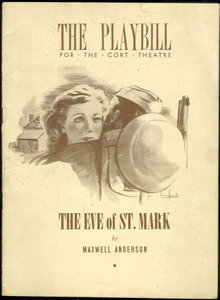 Playbill Eve of St. Mark by Maxwell Anderson 1943