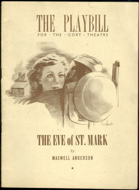 Playbill Eve of St. Mark by Maxwell Anderson 1943