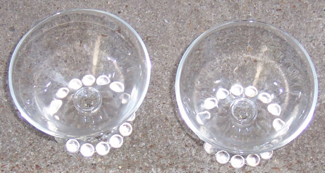 Set of Two Anchor Hocking Bubble Sherbet Glasses