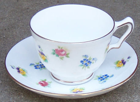 Crown Staffordshire Spring Flowers Cup and Saucer