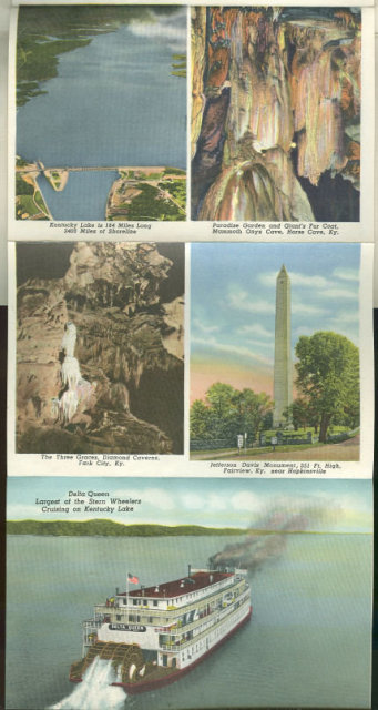 Picturesque Kentucky 1937 Curt Teich Souvenir Folder