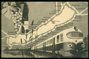 Map Postcard of Train Stops Around Lake Balaton Hungry