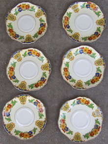 Set of Six John Maddock England Minerva Saucers