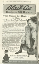 Black Cat Reinforced Silk Hosiery 1917 Advertisement
