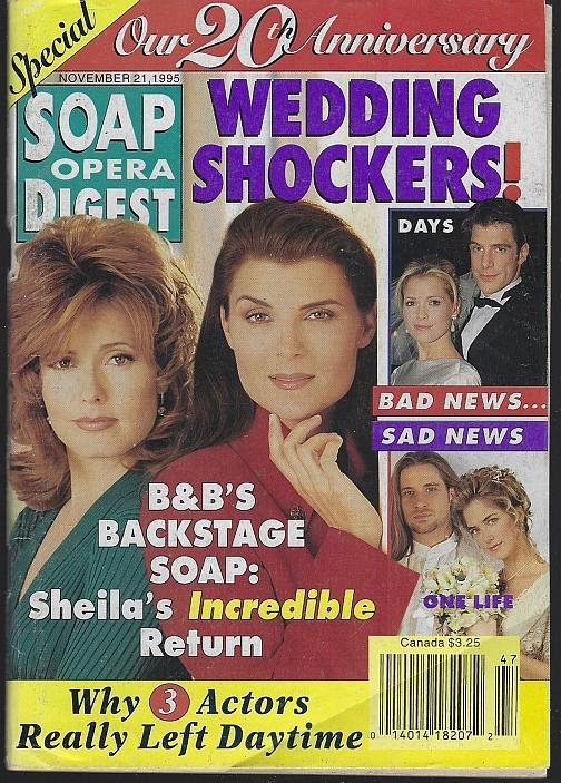 Soap Opera Digest Magazine November 21, 1995 Special 20th Anniversary Issue