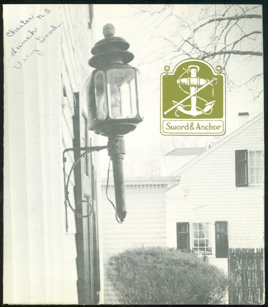 Advertising Flyer For The Sword and Anchor Nova Scotia