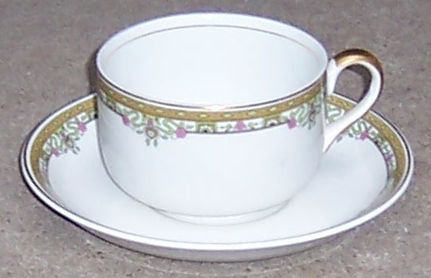 Johnson Bros China Cup and Saucer with Deco Design