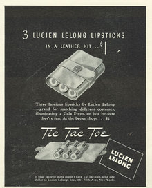 1940 Lucien Lelong Lipsticks Magazine Advertisment