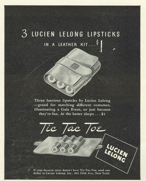 1940 Lucien Lelong Lipsticks Magazine Advertisment