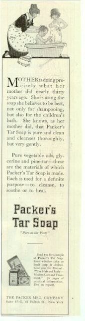 Packer's Tar Soap Cake Mabel Wright 1915 Advertisement