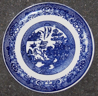 Vintage Blue Willow Dinner Plate