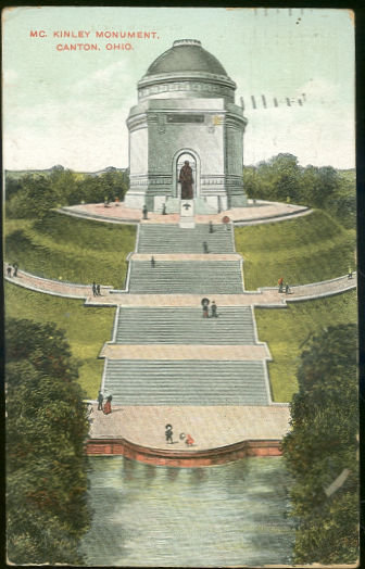 Postcard of McKinley Monument, Canton, Ohio 1909