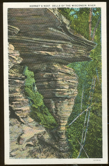 Postcard of Hornet's Nest, Wisconsin Dells on the River