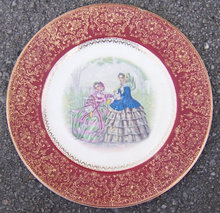 Salem China Century Plate with Godey Ladies Decal