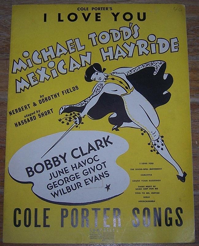 I Love You by Cole Porter from Mexican Hayride 1943 Sheet Music