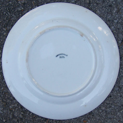 Crooksville China Plate w/ Small Roses and Gold Trim