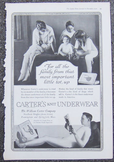 Carter's Knit Underwear 1916 Magazine Advertisement