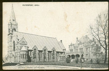 Postcard of Sacred Heart Cathedral, Davenport, Iowa