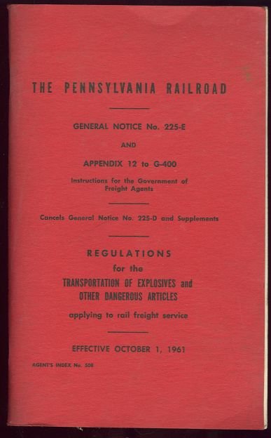 Pennsylvania Railroad Instructions for Freight 1961