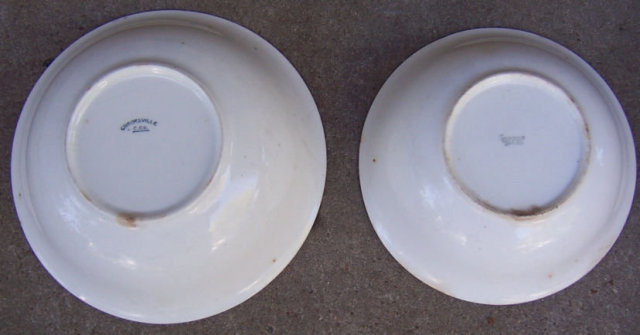 Set of Two Serving Bowls Crooksville China Small Roses