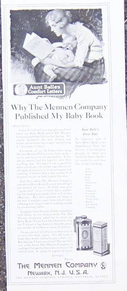 Mennen Talcum Powder 1921 Magazine Advertisement