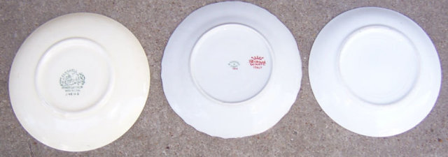 Three Saucers, Homer Laughlin, Richard Ginort, Nippon
