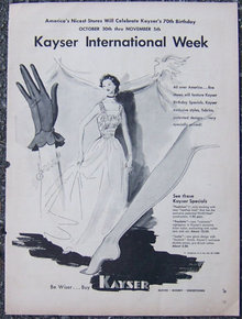 1940s Kayser Gloves and Hosiery Magazine Advertisment