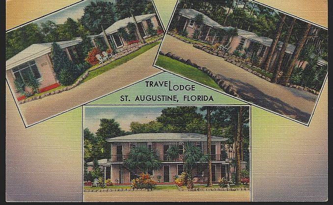 Vintage Unused Postcard of Travelodge, Us Route 1, St. Augustine, Florida
