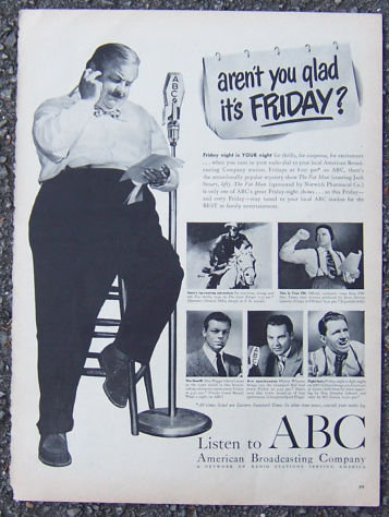 1940s ABC Radio Friday Night Magazine Advertisment