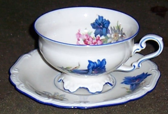 US Zone Germany Jaeger Cup and Saucer with Flowers