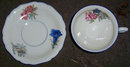 US Zone Germany Jaeger Cup and Saucer with Flowers