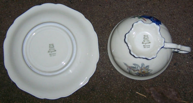 US Zone Germany Jaeger Cup and Saucer with Flowers
