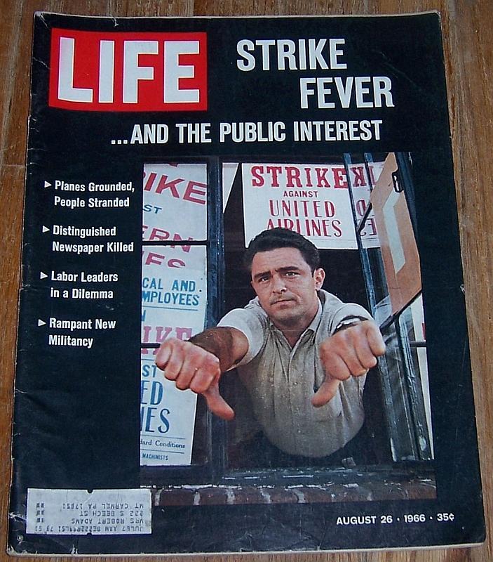 Life Magazine August 26, 1966 Strike Fever on the Cover Sunset Strip and Soccer