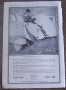 Ivory Soap Hanging Clothes on Line in High Wind 1916 Advertisement