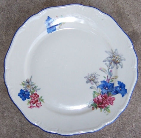 US Zone Germany Jaeger Dinner Plate with Flowers