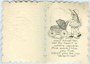 Vintage Valentine with Little Girl in Large Red Hat