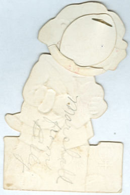 Vintage Valentine with Dog in Cap and Movable Eyes