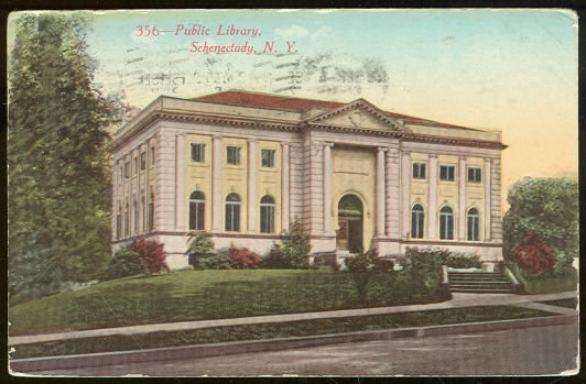 Postcard of Public Library, Schenectady, New York