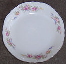 Homer Laughlin Virginia Rose Pink Rose Flat Soup Bowl