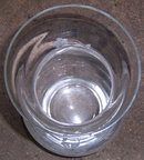 Large Glass Vase with Etched Floral Design Both Sides