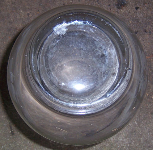 Large Glass Vase with Etched Floral Design Both Sides