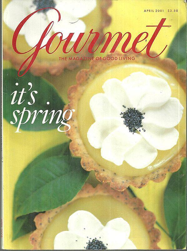 Gourmet Magazine April 2001 It's Spring on the Cover